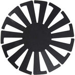 Sjabloon Mand weven, zwart, H: 6 cm, d: 8 cm, 10 stuk/ 1 doos
