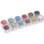 Grimas Schmink - Schminkpalet, parelmoer kleuren, 12x2,5 ml/ 1 stuk