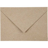 Gerecyclede Enveloppen, beige, afmeting envelop 11,5x16 cm, 120 gr, 50 stuk/ 1 doos