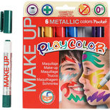Playcolor Make up, diverse kleuren, metallic, 6x5 gr/ 1 doos