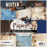 Design papierblok, afm 15x15 cm, 170 gr, Winter Trails, 36vellen