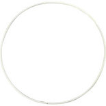 Metalen draadring, wit, d 20 cm, dikte 3 mm, 5 stuk/ 1 doos