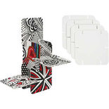 Puzzel constructie karton, wit, afm 9,3x9,3 cm, 20 stuk/ 1 doos
