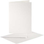 Parelmoer kaarten en enveloppen, crème, afmeting kaart 10,5x15 cm, afmeting envelop 11,5x16,5 cm, 10 set/ 1 doos