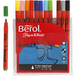 Berol stift, diverse kleuren, d 10 mm, lijndikte 1-1,7 mm, 12 stuk/ 1 doos