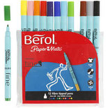 Berol Colourfine, diverse kleuren, d: 10 mm, lijndikte 0,3-0,7 mm, 12 stuk/ 1 doos