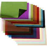Pailletten folie, 15,8x11 cm, dikte 0,25 mm, 20 div vellen/ 1 doos
