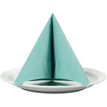 Servetten, licht turquoise, witte achterkant, afm 33x33 cm, 20 stuk/ 1 doos