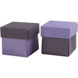 Vouwdoos, donkerpaars/paars, afm 5,5x5,5 cm, 250 gr, 10 stuk/ 1 doos