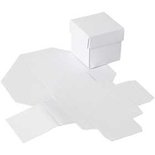 Vouwdoos, afm 5,5x5,5 cm, 250 gr, wit, 10stuks