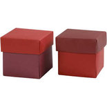 Vouwdoos, rood/wijnrood, afm 5,5x5,5 cm, 250 gr, 10 stuk/ 1 doos