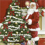 Servetten, afm 33x33 cm, , nostalgische Kerst, 20stuks
