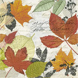 Servetten, herfstbladeren, afm 33x33 cm, 20 stuk/ 1 doos