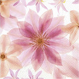 Servetten, afm 33x33 cm, , gedroogde bloemen, 20stuks