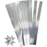 Vlechtstroken, zilver, L: 45 cm, d: 6,5 cm, B: 15 mm, 100 stroken/ 1 doos