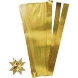 Vlechtstroken, goud, L: 45 cm, d: 6,5 cm, B: 15 mm, 100 stroken/ 1 doos