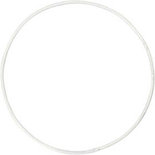 Metalen draadring, wit, d 10 cm, dikte 2 mm, 10 stuk/ 1 doos
