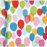 Inpakpapier, ballonnen, B: 70 cm, 80 gr, 4 m/ 1 rol