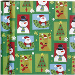 Inpakpapier, vierkante kerst, B: 70 cm, 80 gr, 4 m/ 1 rol