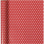 Inpakpapier, rood, wit, trommel, B: 70 cm, 80 gr, 4 m/ 1 rol