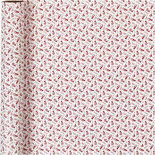 Inpakpapier, rood, wit, trompet, B: 70 cm, 80 gr, 4 m/ 1 rol