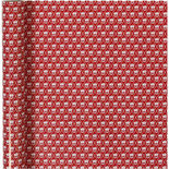 Cadeaupapier, b: 57 cm, 80 gr, wit, rood, trommel, 150m