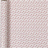 Inpakpapier, rood, wit, trompet, B: 57 cm, 80 gr, 150 m/ 1 rol