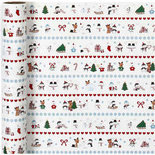 Inpakpapier, ijsberen kerstmis, B: 57 cm, 80 gr, 150 m/ 1 rol