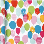Inpakpapier, ballonnen, B: 57 cm, 80 gr, 150 m/ 1 rol