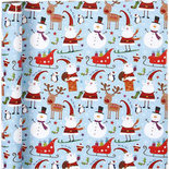 Inpakpapier, b: 57 cm, 80 gr, , kerstpret, 150m