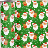 Inpakpapier, b: 57 cm, 80 gr, , kerstman, 150m