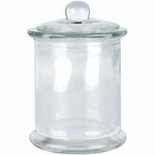 Pot met deksel, H: 14,5 cm, d: 8 cm, 10 stuk/ 1 karton