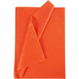 Tissuepapier, vel 50x70 cm, 17 gr, oranje, 25vellen