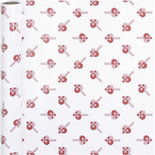 Inpakpapier, b: 50 cm, 80 gr, wit, rood, harten, 5m