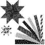 Papieren vlechtstroken, zwart,zilver, l: 44+78 cm, B: 15+25 mm, 6,5+11,5 cm, 48 stroken, 1 doos