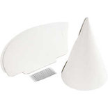 Kegel, wit, H: 23 cm, d: 16,5 cm, 230 gr, 10 stuk/ 1 doos