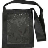Tas met plastic voorkant, zwart, afm 40x34x8 cm, 1 stuk