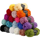 Fantasia acrylgaren, diverse kleuren, L: 35 m, Maxi, 20x50 gr/ 1 doos