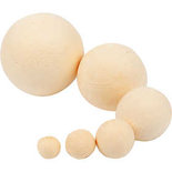 Ballen, licht beige, d 12+15+20+30+40+50 mm, 180 stuk/ 1 doos