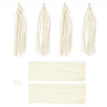 Tassels, off-white, afm 12x35 cm, 14 gr, 12 stuk/ 1 doos