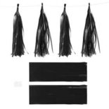 Tassels, zwart, afm 12x35 cm, 14 gr, 12 stuk/ 1 doos