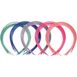 Haarbanden, diverse kleuren, B: 8 mm, 20 stuk/ 1 doos