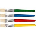 Kwasten voor Kinderen, plat, B: 20 mm, 4 stuk/ 1 doos