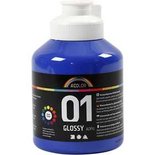 A-Color acrylverf, blauw, glossy, 500 ml/ 1 fles