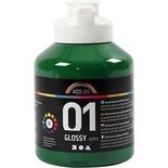 A-Color acrylverf, donkergroen, glossy, 500 ml/ 1 fles