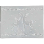 Embossing Folder , rendier, d 11x14 cm, dikte 2 mm, 1 stuk