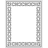 Embossing Folder , lijst, afm 11x14 cm, dikte 2 mm, 1 stuk