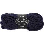 XL garen van acryl, donkerblauw, L: 17 m, afm manga , 200 gr/ 1 bol