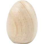 Ei, H: 8 cm, d 6 cm, 1 stuk