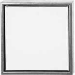 ArtistLine Canvas met lijst, antiek zilver, wit, D: 3 cm, afm 34x34 cm, 360 gr, 1 stuk